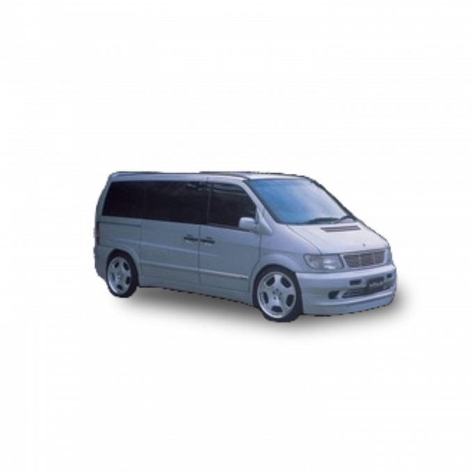 Vitre teintée MERCEDES VITO (1996 - 2004) Encoches sur la porte coulissante et vitre latérale en face